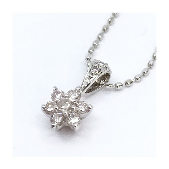 Jewelry Pendant Necklace Star Diamond 0.15ct Whit